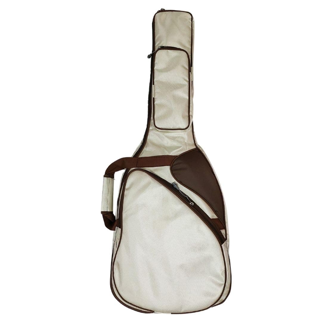 GLOW WINGS Musical Instruments Heavy Duty Padded Musical Lover Acoustic Guitar Bag (Cream Acoustic)