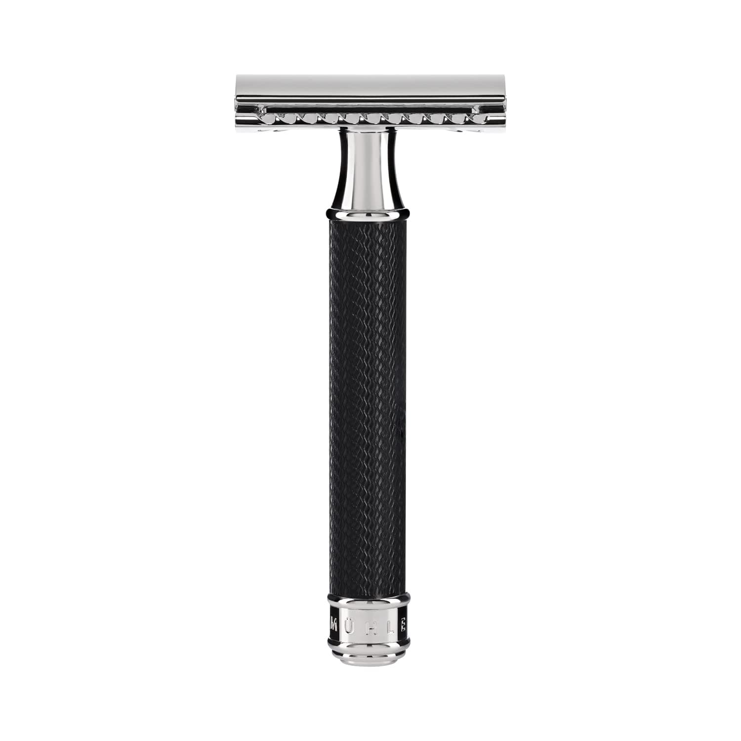 MÜHLE R89 Black Double Edge Safety Razor TRADITIONAL (Closed Comb) – German Safety Razor for Men, Smooth Everyday Shave, Chrome-Plated Metal Handle, Barbershop-Quality Grooming Tool