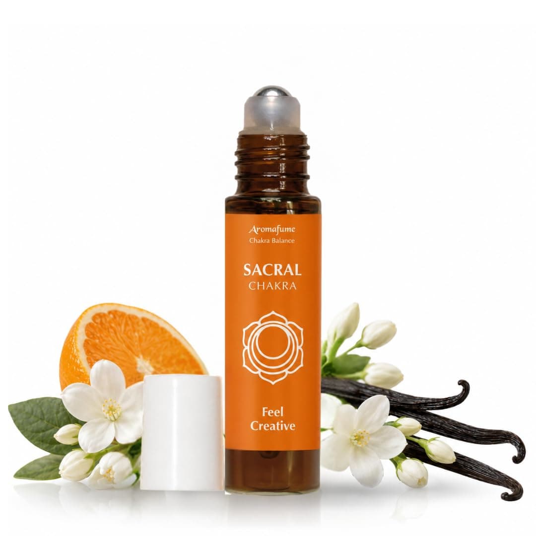 Orange & Jasmine Chakra Essential Oil Roll-On Blend 10ml by Aromafume
