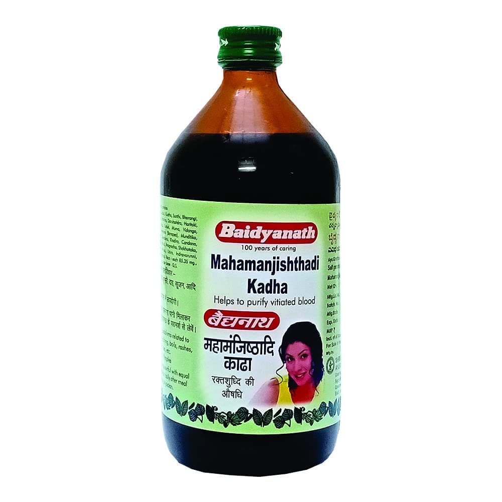 Baidyanath Asli Ayurved Mahamanjisthadi Kadha | Ayurvedic Blood Purifier Syrup - 450 ml
