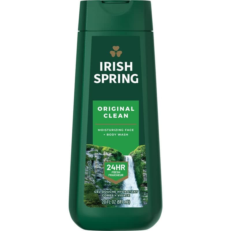 Irish Spring Original Clean Body Wash for Men, 20 Oz 591 ml (Product Of USA)