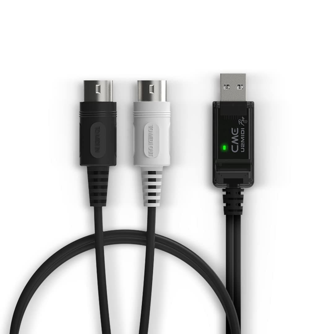 CME U2MIDI Pro - Professional USB MIDI interface - 6.5ft 1-in-1-out MIDI-to-USB cable - Plug & Play USB-to-MIDI adapter for computer/laptop/PC to MIDI instrument/device - compatible with Windows/Mac