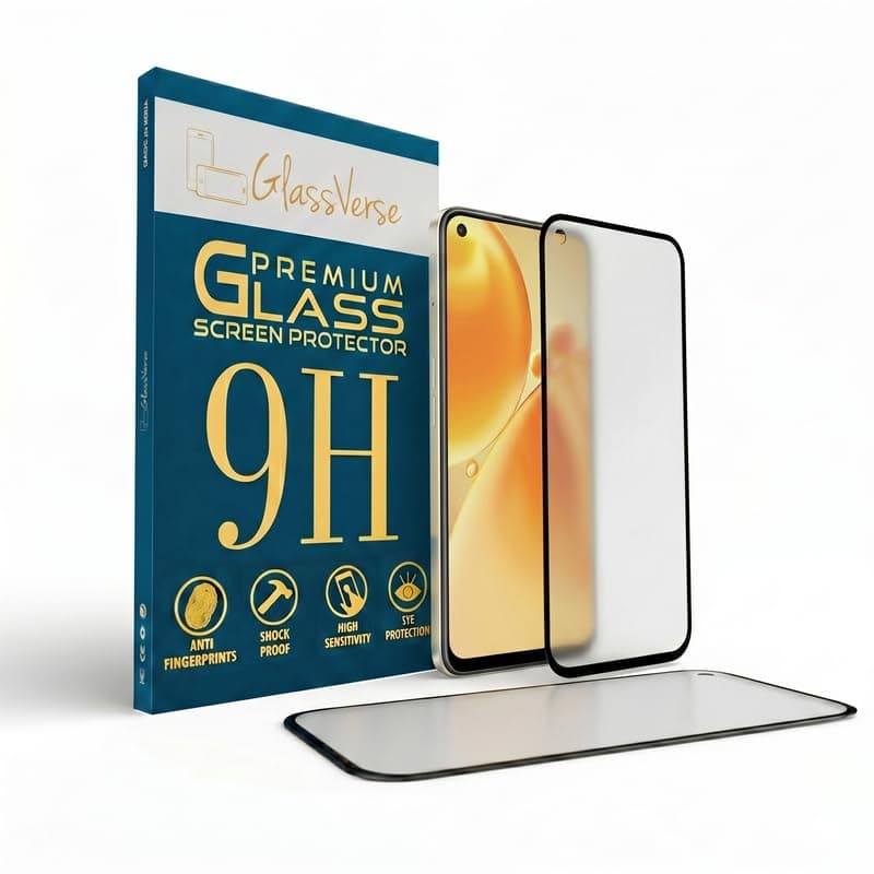 GlassVerse D+ Matte Tempered Glass With 18H Hardness For Oppo F19s (PACK OF 1) with Free Installation Kit Full screen Coverage Free Replacement If Received Damaged - 6.43 inch