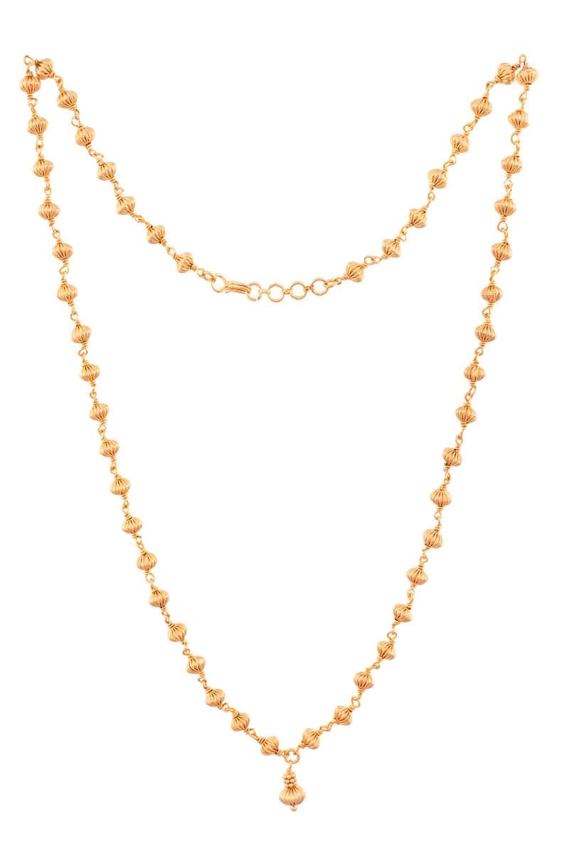 Radha's Creations nerigundu necklace MEDIUM LENGTH 24 inches One Gram Gold micro Plated For Women and Girls No.829