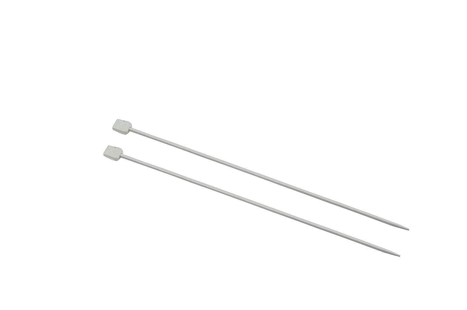 Ratnesh Knitting Pin/Needle Single Point Flat Knob Aluminium Set of 9 No (Length 25 cm)