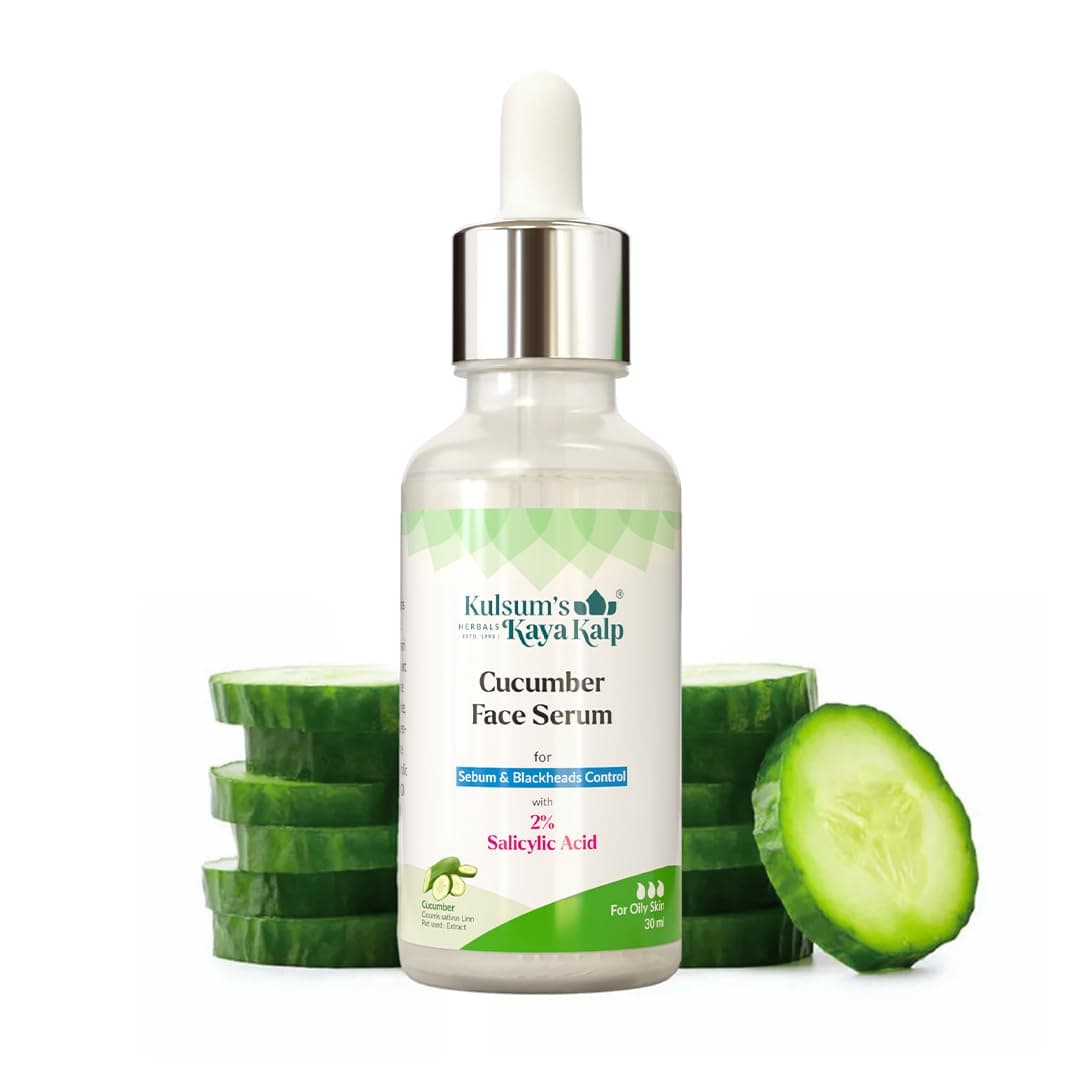 Kulsum's Kaya Kalp Cucumber Face Serum With 2% Salicylic Acid,30 ml