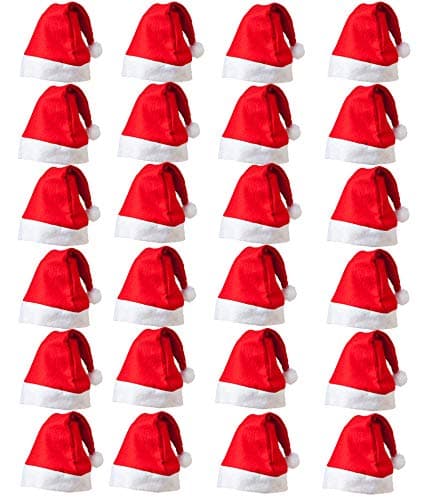 Evisha Santa Claus/Christmas/X-mass Caps (Red, 8 Piece)