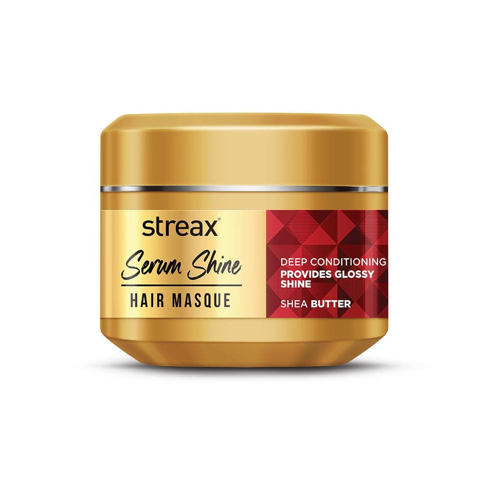 Streax Serum Shine Hair Mask for Frizzy Hair-200gm, Mask for Dry, Damaged Hair, Provides Deep Conditioning & Nourishment, Infused with Shea Butter, For Dry, Frizzy Hair, For All Hair Types