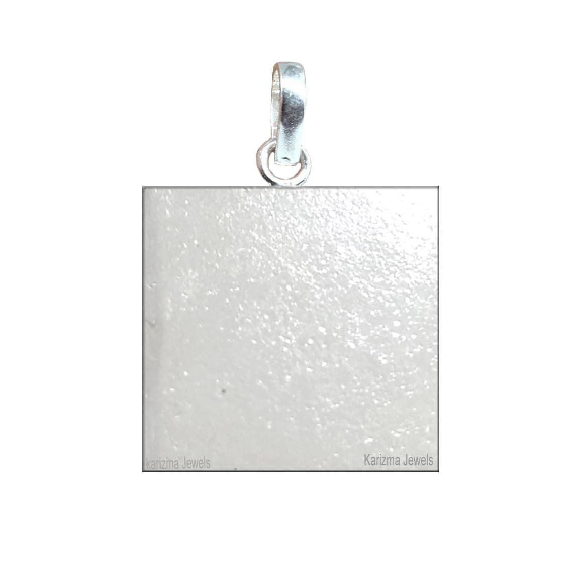 Karizma Jewels 1 Inch Pure Silver Square Piece (Chokor) Pendant lal kitab astrology