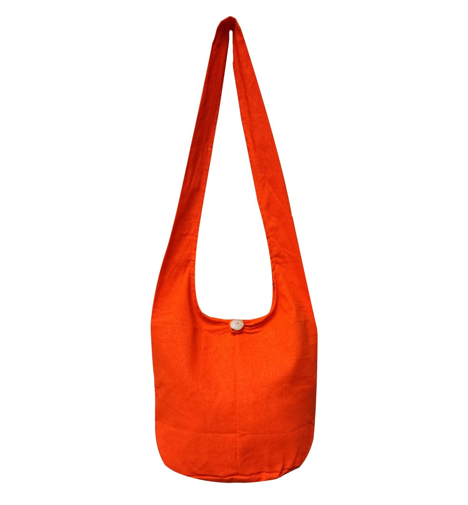 BTP! Thai Monk Buddha Cotton Sling Crossbody Messenger Bag Shlouder Purse Hippie Hobo Medium (Orange 16)