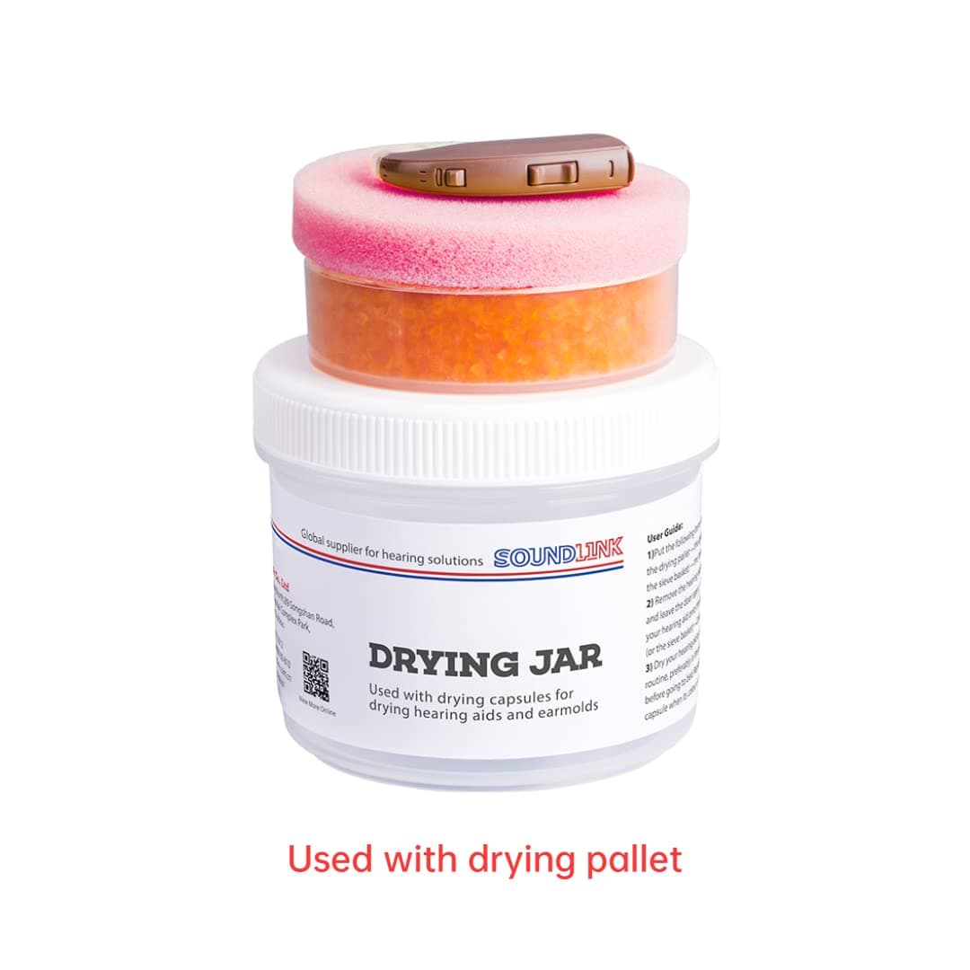 Hearing Aid Dehumidifier Hearing Aids Drying Set (Include One Drying Jar and One Drying Capsule)