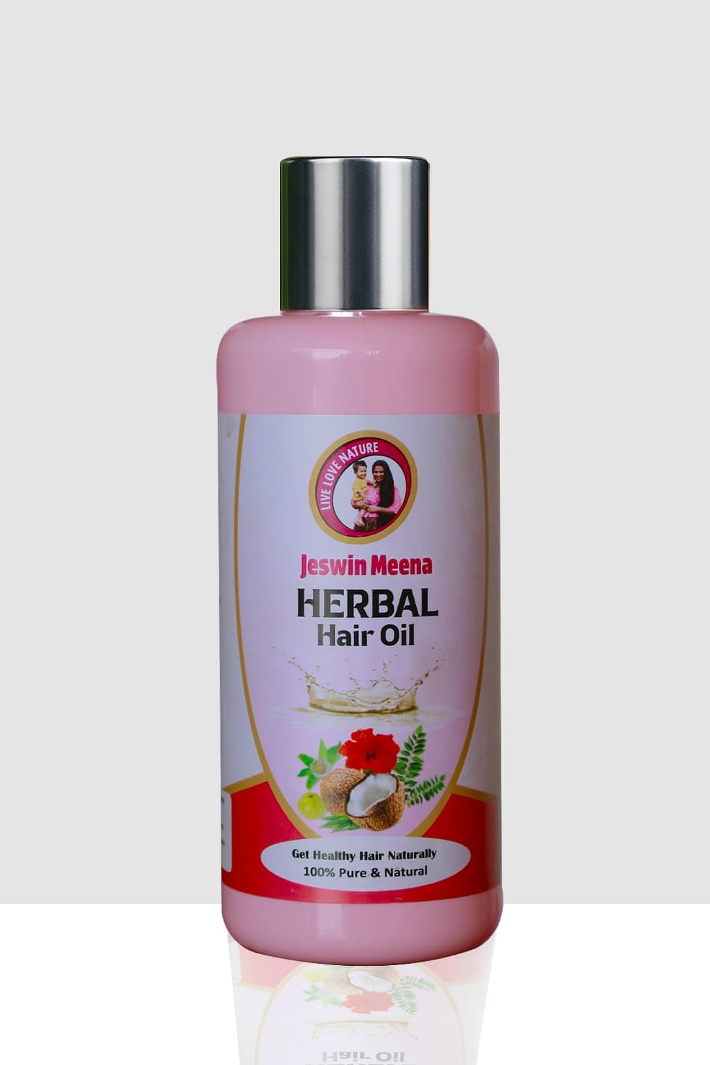 Jeswin Meena Homemade Ayurvedic Herbal Hair Oil For Thicker and Longer Hair - 200ml