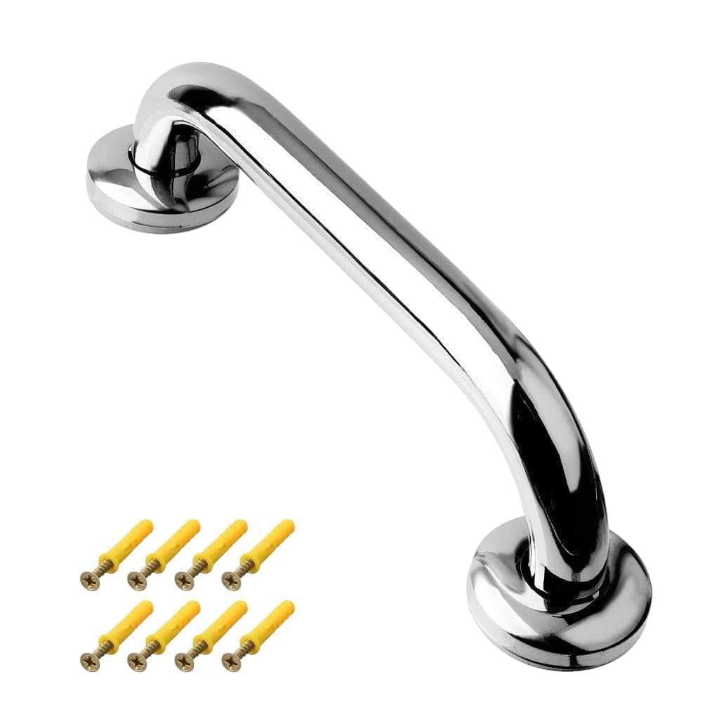 MONIT Heavy Duty Stainless Steel Grab Bar || Steel Handle || Bathroom Grab Bar || Safety Hand Support Balance Handle Bars || Wall Mounted - Size 12" Inches 30 cm