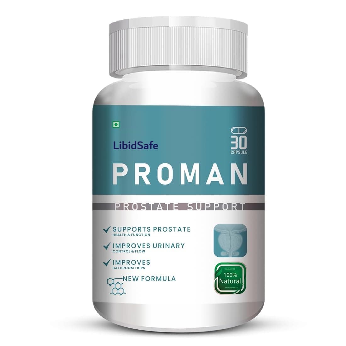 Proman Capsule for Prostate Health | Herbal Prostate Care for Men | Supports Urine Flow, Bladder Wellness & Hormonal Balance | Proman Medicine for Men Age 40+ | Ayurvedic Prostate Support Supplement.