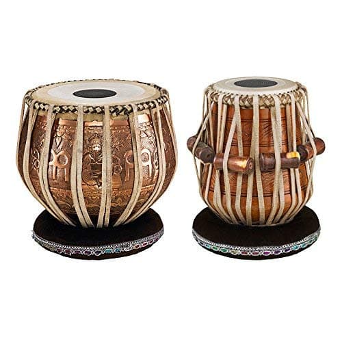 SM'SAI MUSICALS Tabla Drum Set, 3 Kg Copper Bayan, Finest Designer Dayan