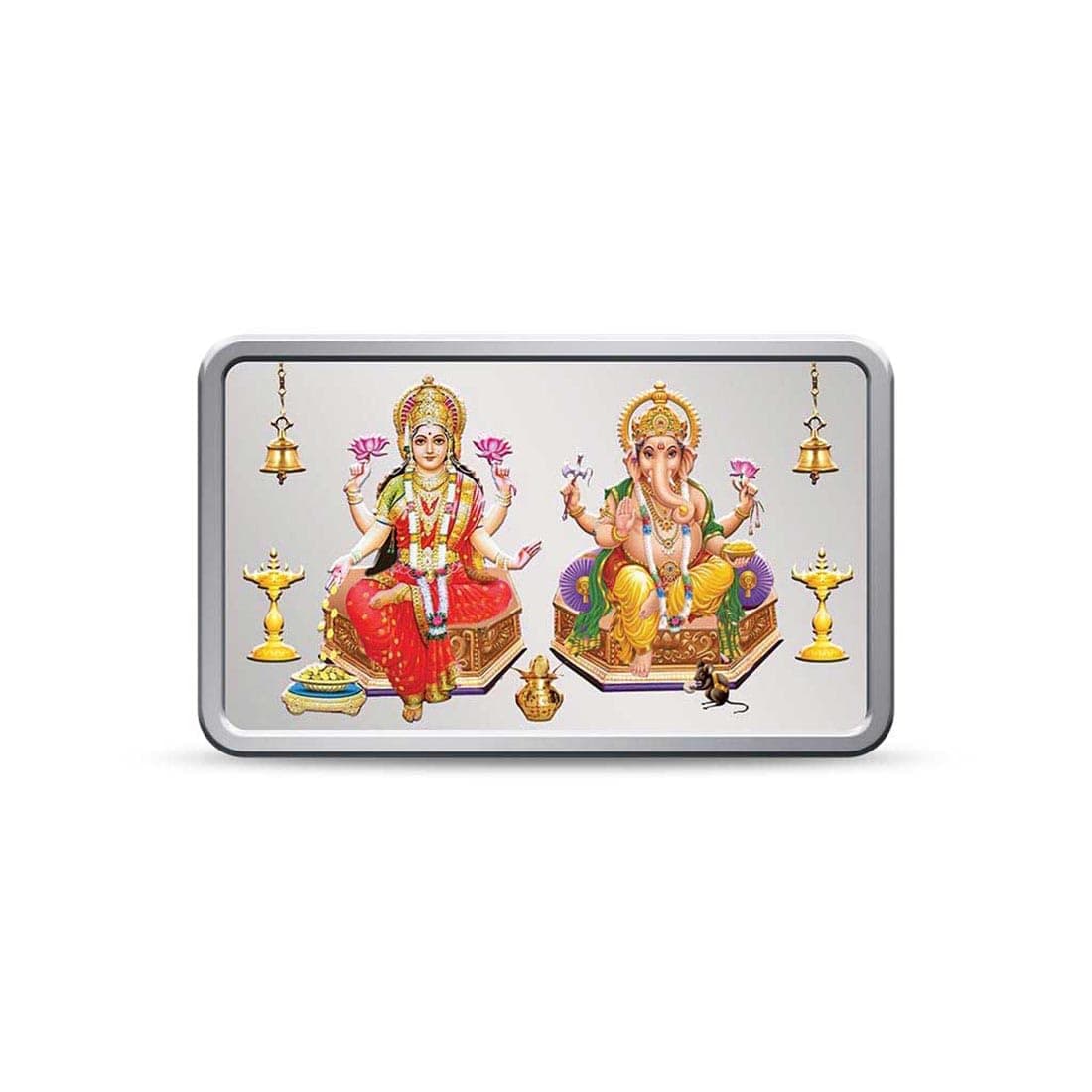 Kundan 20g (999.9) Lakshmi Ganesh Silver Colour Bar