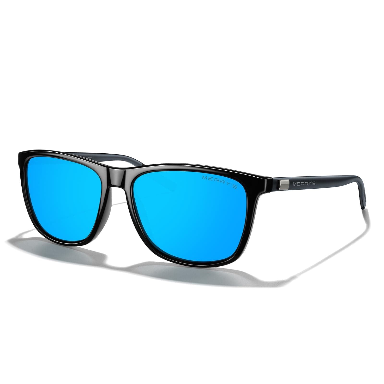 MERRY'S Unisex Polarized Aluminum Sunglasses Vintage Sun Glasses For Men/Women S8286 (Blue, 56)