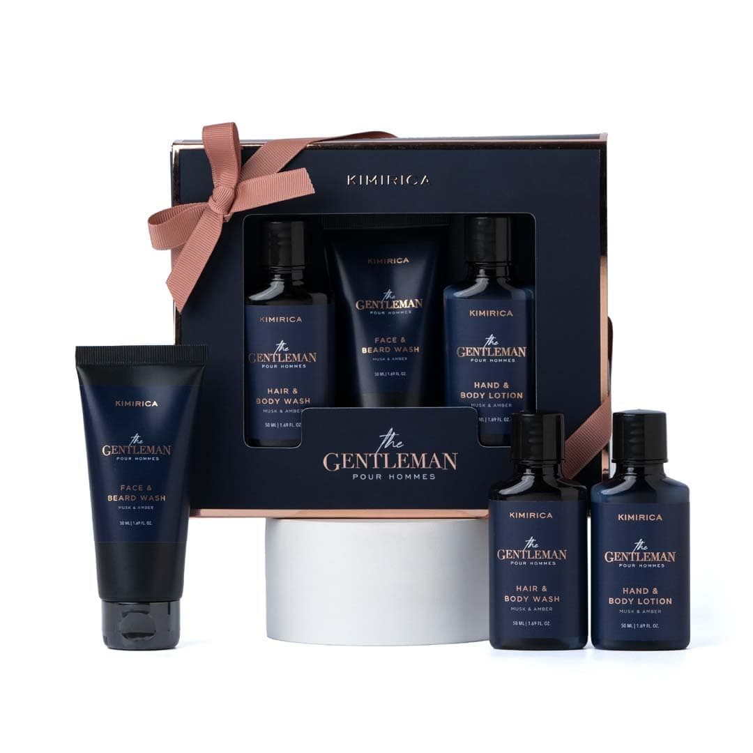 Kimirica Gentlemen Bath Care Trio Gift Set For Men's | Premium Gift Set For Husband, Brother Boyfriend Set of 3