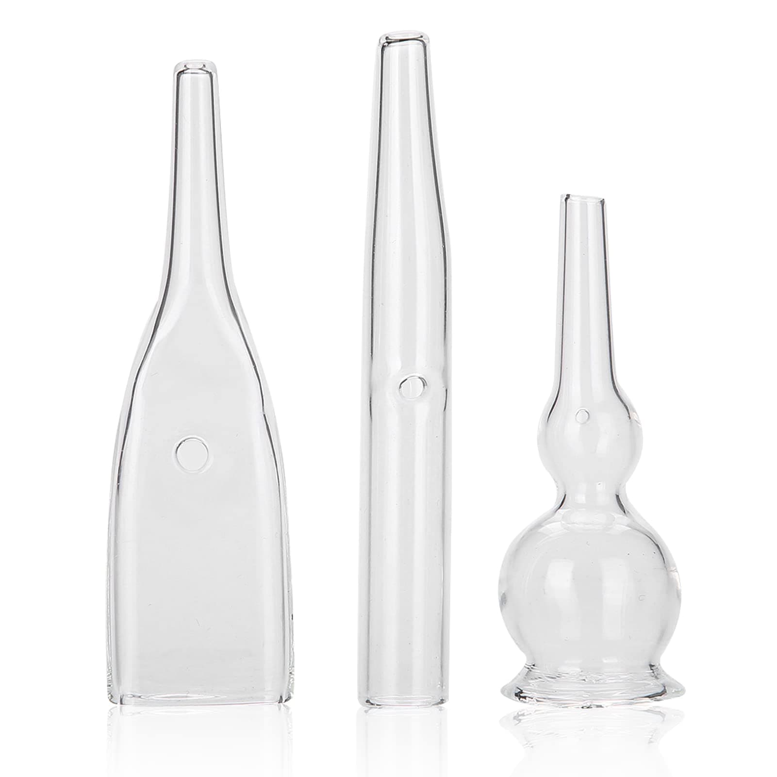 Agatige 3pcs Vacuum Glass Tube Facial Cleansing Tool Kit, Blackhead Removal Facial Suction Pore Vacuum Cleaner for Face Cleanser Blackhead Removal Machine Microdermabrasion Machine Accessories