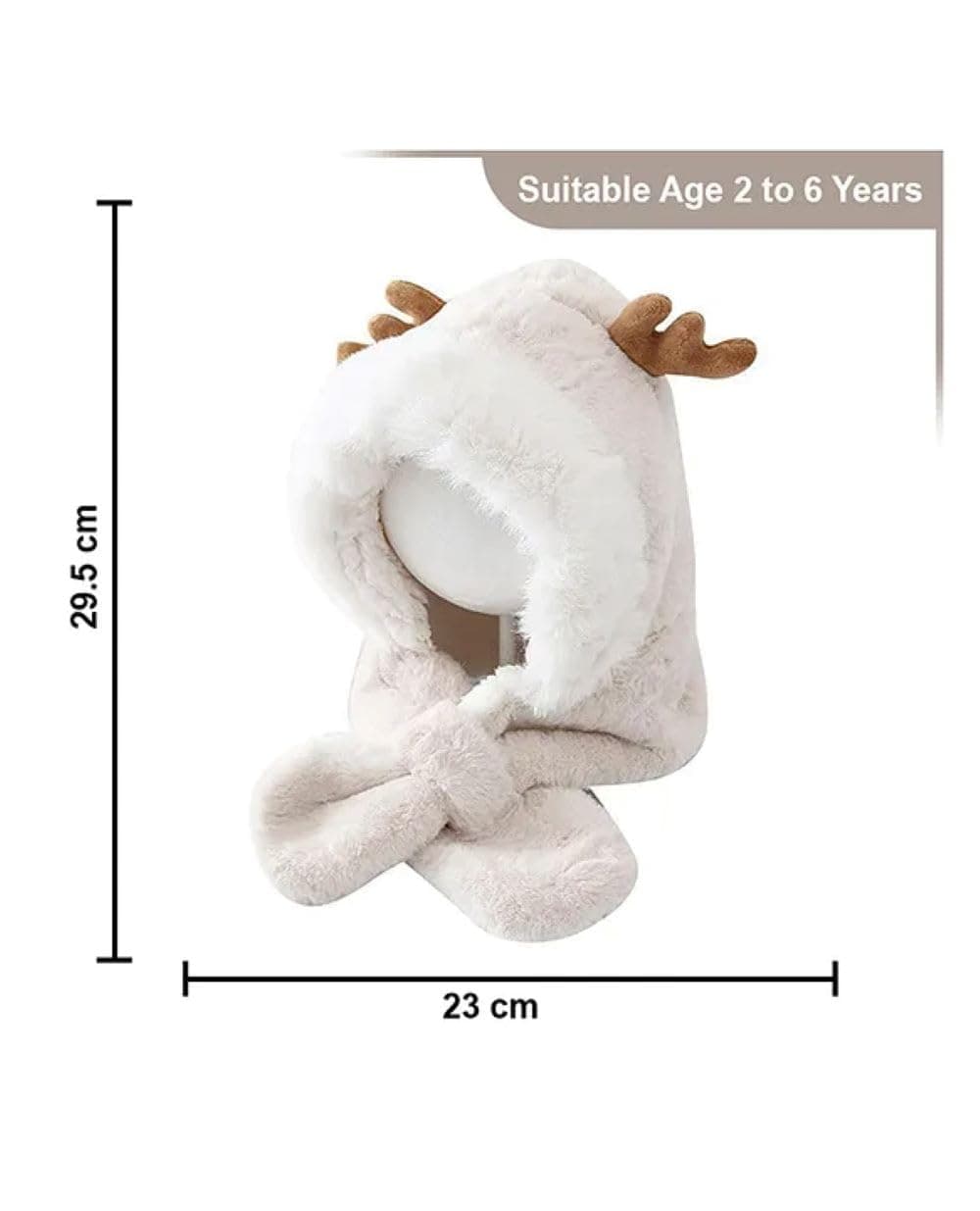 SYGA Baby Winter Beanie Hat Animal Shaped Warm Cap and Scarf (2-6 Year)
