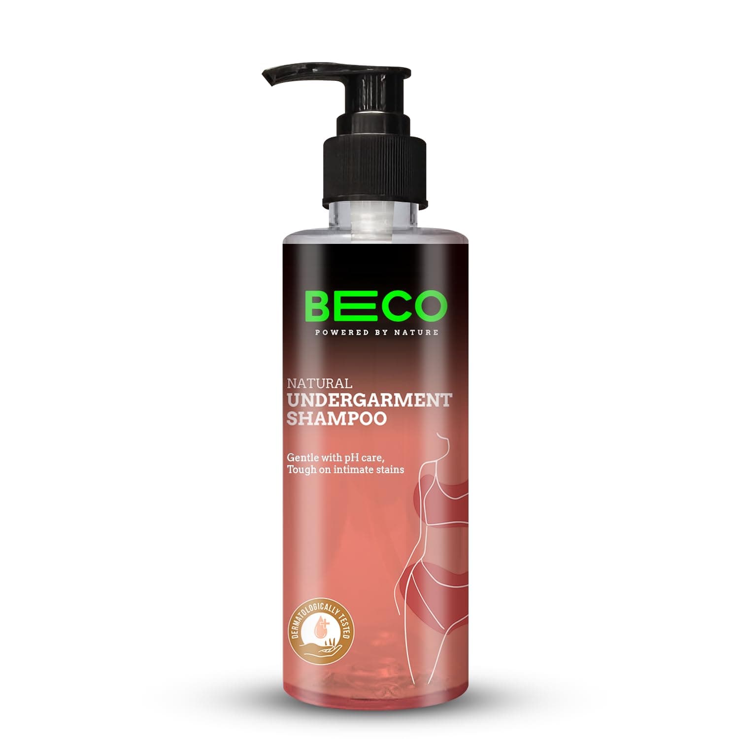 Beco Natural Undergarment Laundry Detergent Shampoo | 500 ml | Lingerie wash, Balanced pH Formulation | Effectively removes Sweat, Body Oils and Menstrual Stains
