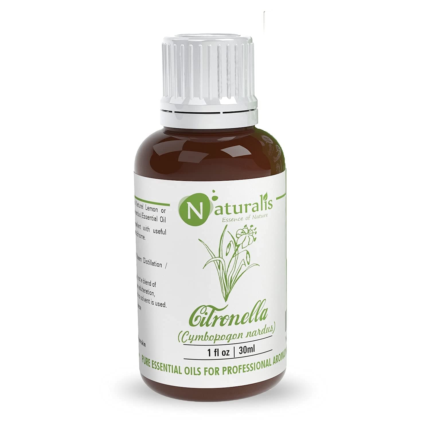 Naturalis Citronella Essential Oil - Natural Citronella Oil For Aroma Therapy, Skin Care, Hair Treatment, Mosquito Repellent, Relaxation, And Wellness - Pure Essential Oil - 30Ml