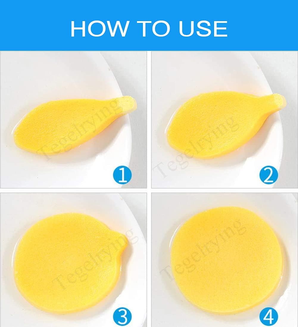 Facial Sponge Compressed,60 Pieces Professional Makeup Removal Round Face Wash Sponges PVA Spa Pads Exfoliating Cleansing for Women