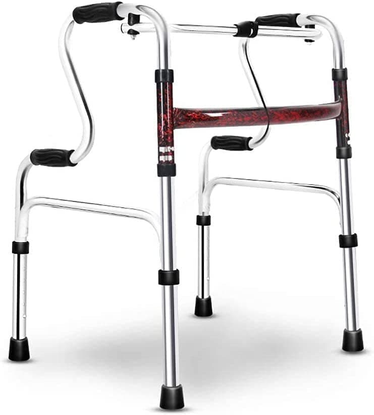 VEAYVA 2 STEP ALLUMINIUM ADULT WALKER Portable Light Weight Height Adjustable Foldable Walker for Men Women Adults