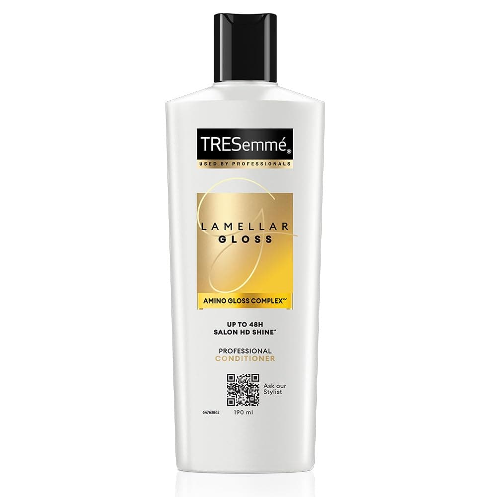 TRESemmé Lamellar Gloss Conditioner 175ml | 72H of 8X Glossy, Smooth Hair with Amino Gloss Complex | Paraben Free Hair Gloss Laminates Dry & Dull Hair