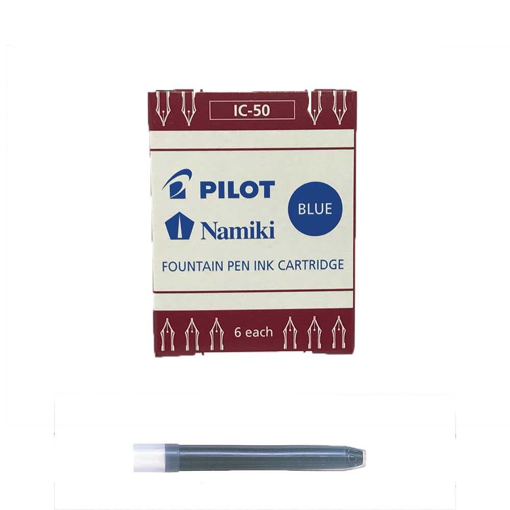 Pilot Namiki IC-50 Fountain Pen Ink Cartridges, Blue (Pack of 6)