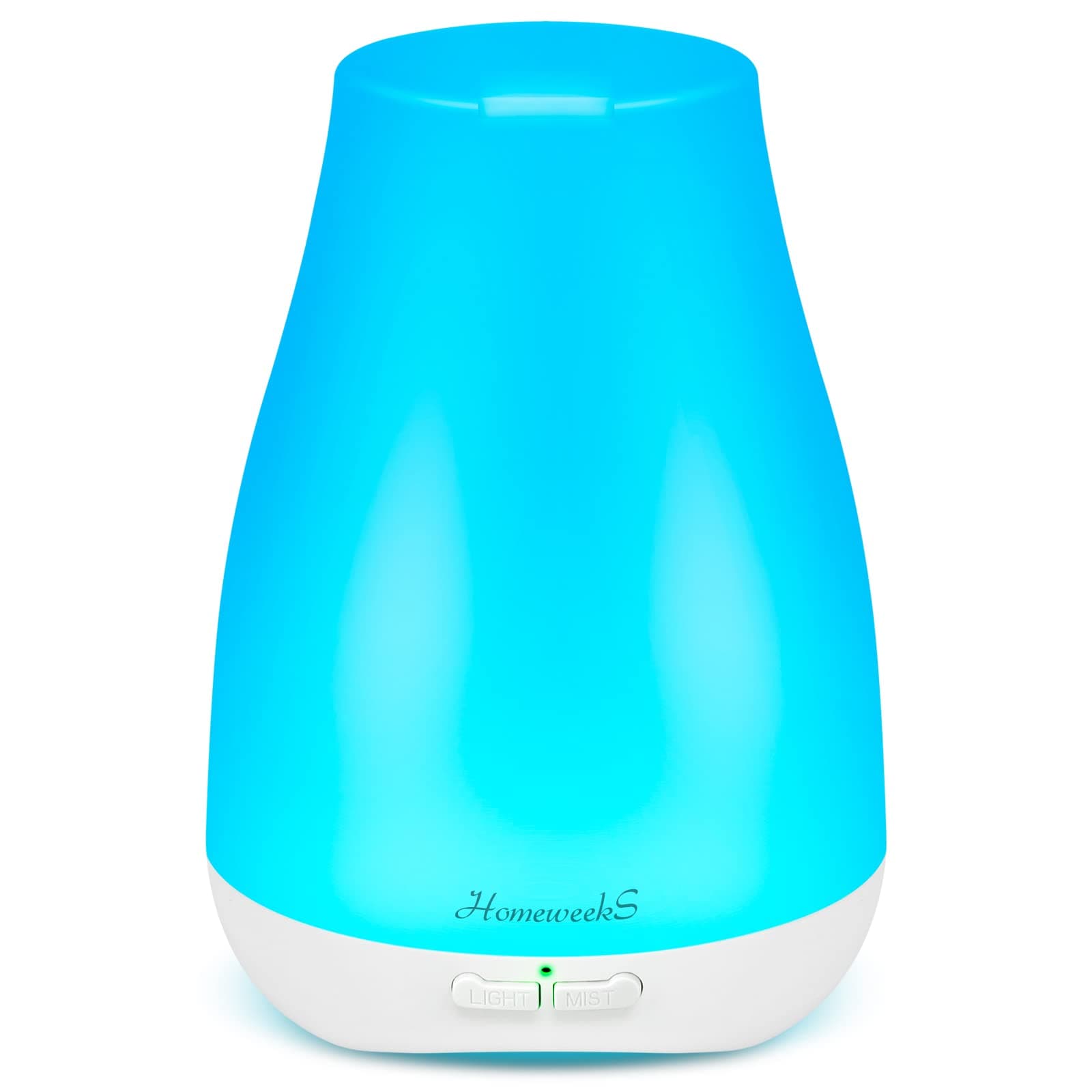 D : Homeweeks 100ML Auto Off Ultrasonic diffuser LED Colorful Night-Ligting Aroma Mist Maker Home&Office Essential (D)