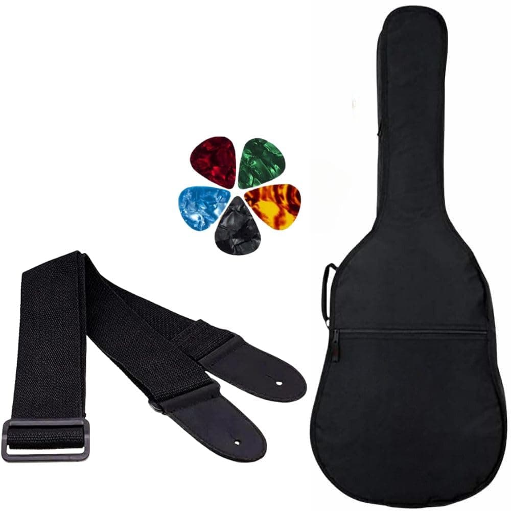 TECHBLAZE Acoustic Guitar Bag Foam Padded Guitar Bag for 38, 39, 40, 41 inch Guitars Cover Bag for Yamaha Pacifica Kadence Juarez and All Acoustic Guitars – Black
