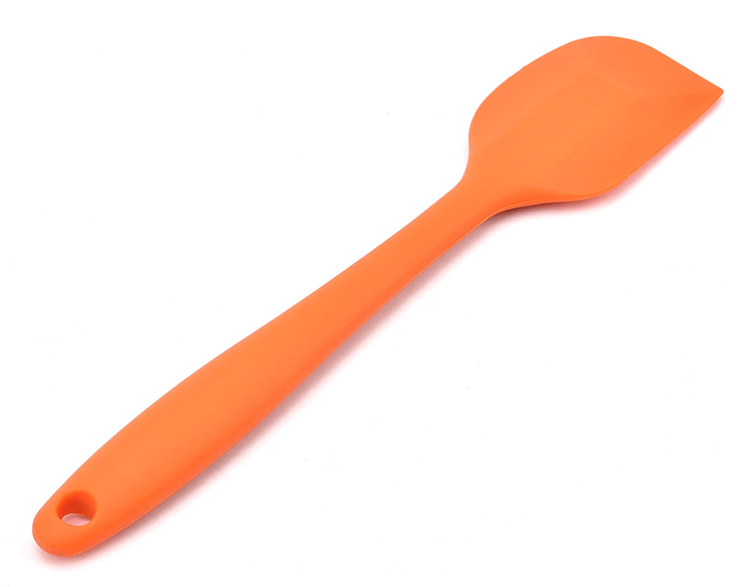 Bagonias Silicone Spatula 28cm – Heat Resistant up to 600°F, Seamless BPA-Free Non-Stick Rubber, Stainless Steel Core – Orange Cooking & Baking Utensil (Pack of 1)