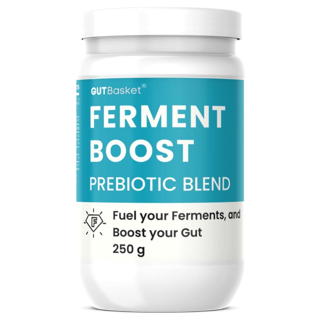 Gutbasket Ferment Boost (250g) - Prebiotic Blend to Enhance Fermentation of Kanji, Vegetable, Kefir | Boosts Probiotics & Improves Flavor | Supports Faster, Healthier Ferments | Vegan, Gluten-Free, Non-GMO