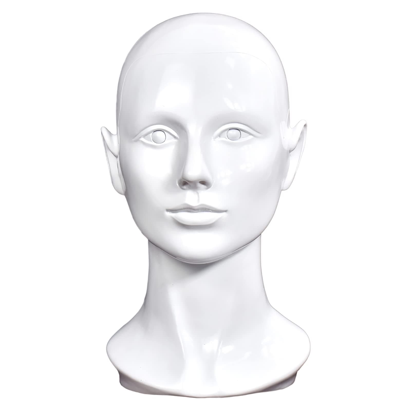MIAOMANZI Plastic Women Mannequins Head Dummy Realistic FeMale Wig Mannequin Dummy Head For Hat Sunglass Display Manikin Head