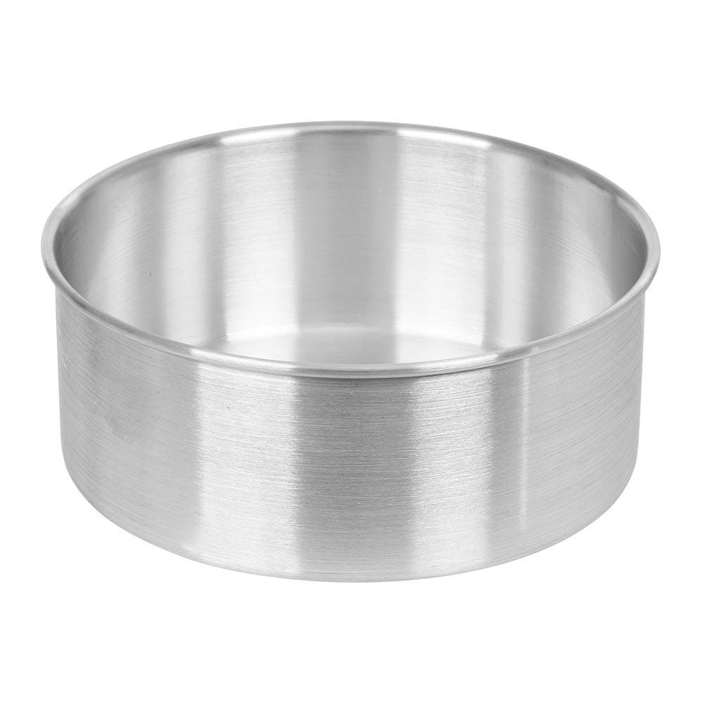 ZAKI Premium Silver Aluminium Round Cake Tin – 6 Inch Diameter x 3 Inch Height – Professional-Grade Bakeware for Perfect Cakes, Cheesecakes, Brownies, Muffins, Pies, Tarts, Gourmet Desserts & More