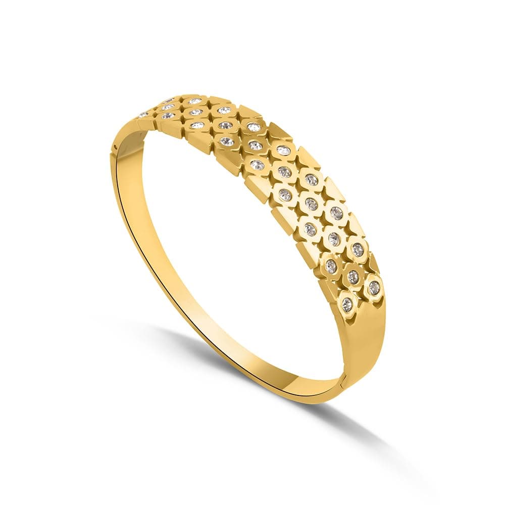 PALMONAS Shimmering Star Gold Bangle Bracelet for Womens Waterproof & Anti-Tarnish