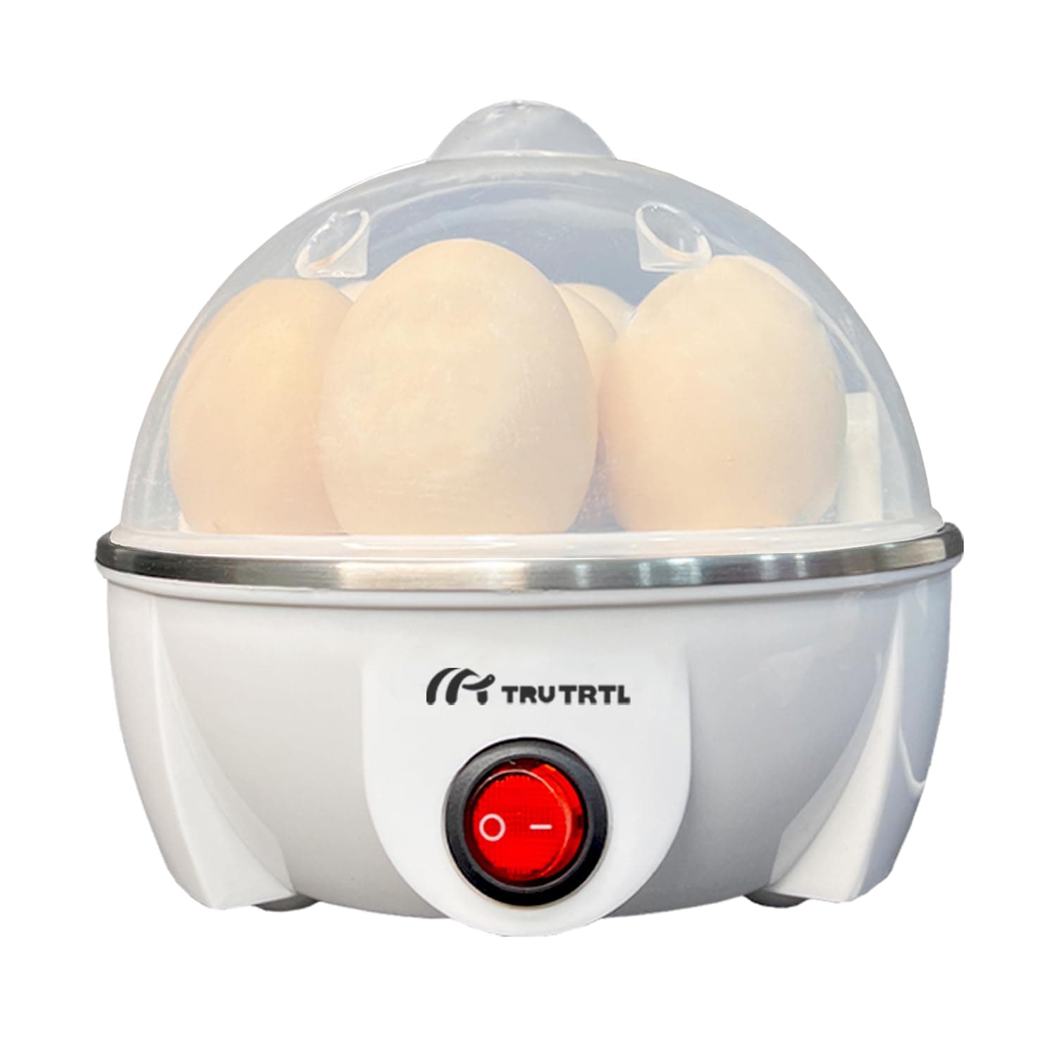 Mr. TRU Smart Instant Egg Boiler Machine 350 Watts | Boil upto 7 Eggs (Hard, Medium, Soft) | Automatic, Overheat Protection | White