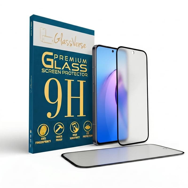 GlassVerse D+ Matte Tempered Glass With 18H Hardness For Oppo Reno 8 Pro 5G (Pack Of 2) with Free Installation Kit Full screen Coverage Free Replacement If Received Damaged - 6.7 inch