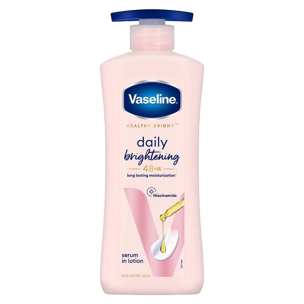 Vaseline Daily Brightening Body Lotion For Healthy & Glowing Skin with Niacinamide 400ml (Pack of 1)