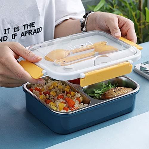 Barodian's Lunch Box for Kids Compartment Stainless Steel Lunch Box with Spoon, Tiffin Box for School, Lunch Box for Kids
