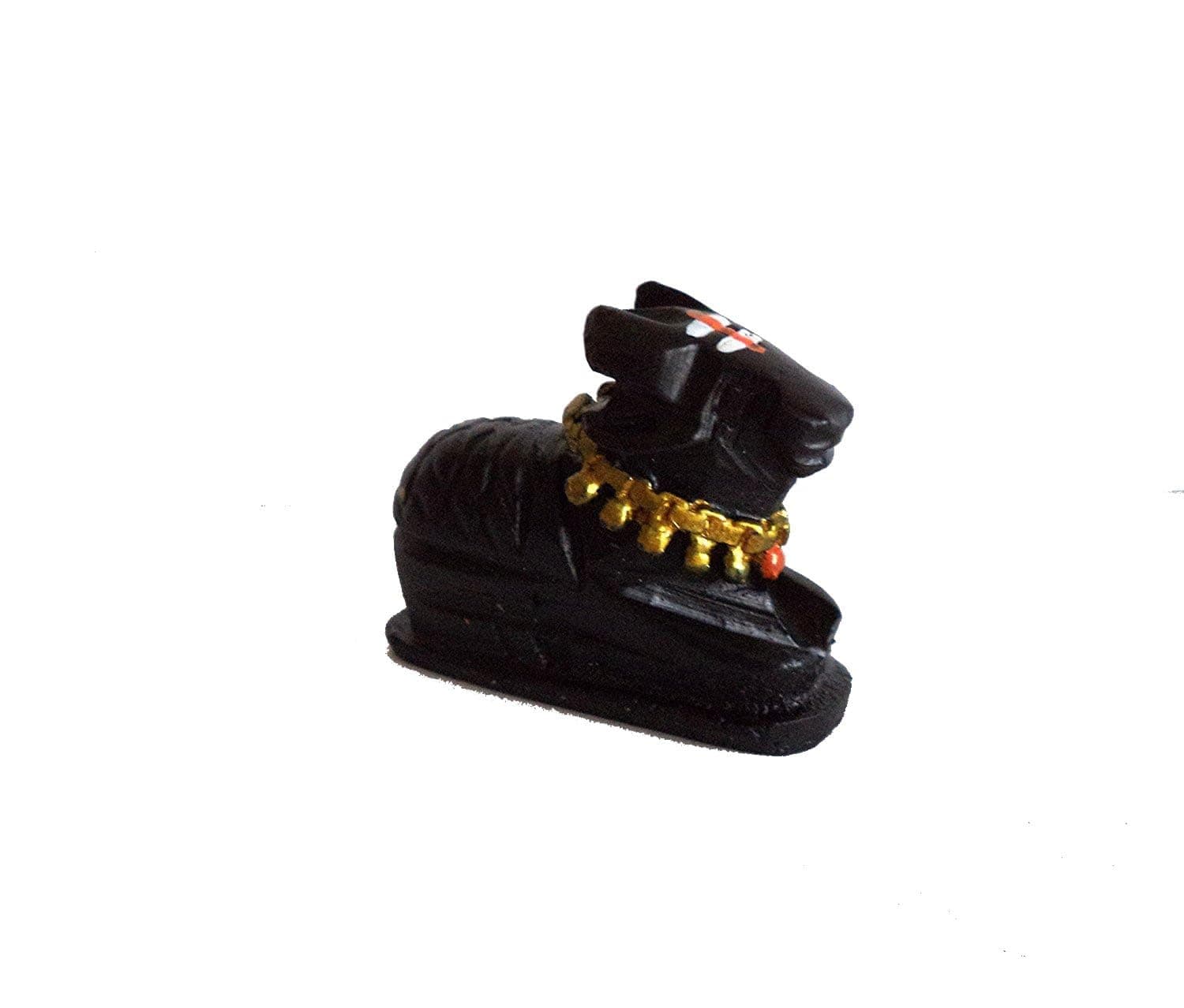 HaridwarDivine Black Polyresin Small Size Nandi Ji Maharaj Bull Statue Idol Murti For Home Shivling Puja Pooja Vastu Car Dashboard, Fantasy, 7.5 Cm, 3 Cm