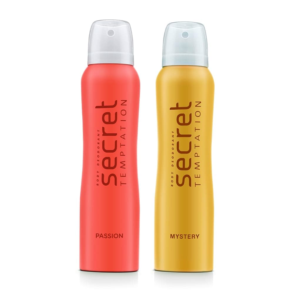 Secret Temptation Deodorant Passion And Mystery 160 ml Each (Combo Pack)