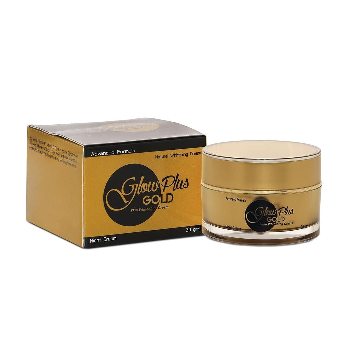 Glow Plus GOLD Night Cream For Whitening & Clean Pores (30 g)