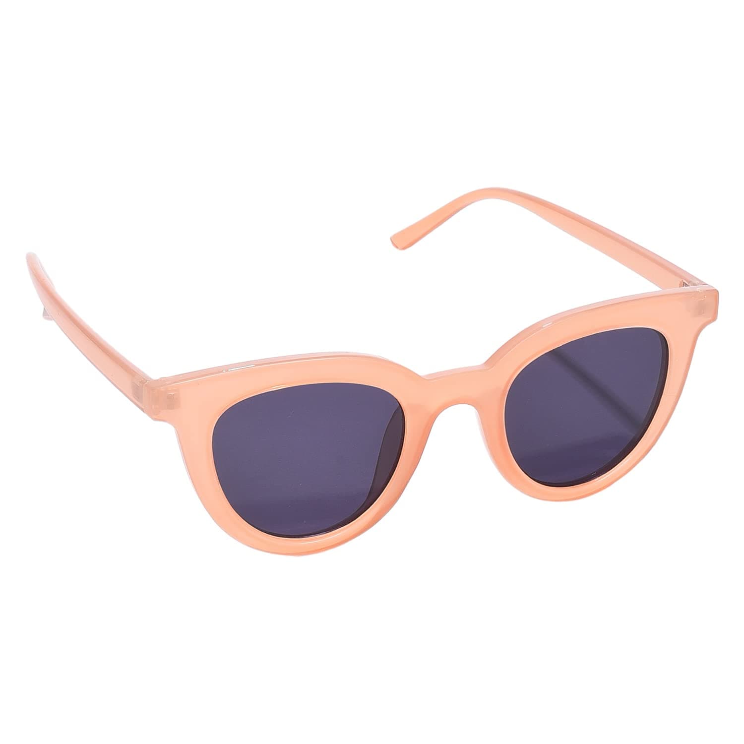Haute Sauce Peach Wayfarer Sunglasses for Women & Girls | Tinted Black Lens | Goggles, Glasses, Shades, Eyewear, Chasma, Glares for women | accessories for women | Cool, Funky, Stylish ladies sunnies