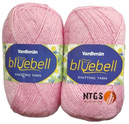 Vardhman Bluebell 400 gm Wool Ball Hand Knitting Wool & Art Craft Soft Fingering Crochet Hook Yarn Needles Acrylic Knitting Yarn Thread Dyed(100gm Each)
