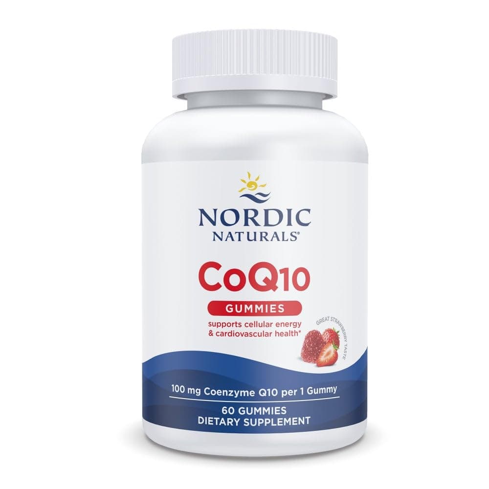 Nordic Naturals CoQ10 Gummies | 100 Mg Ubiquinol CoQ10 Supplement | Coenzyme Q10 For Cardiovascular Health & Antioxidant Support | Cardioton Strawberry Flavour 60 Softgel