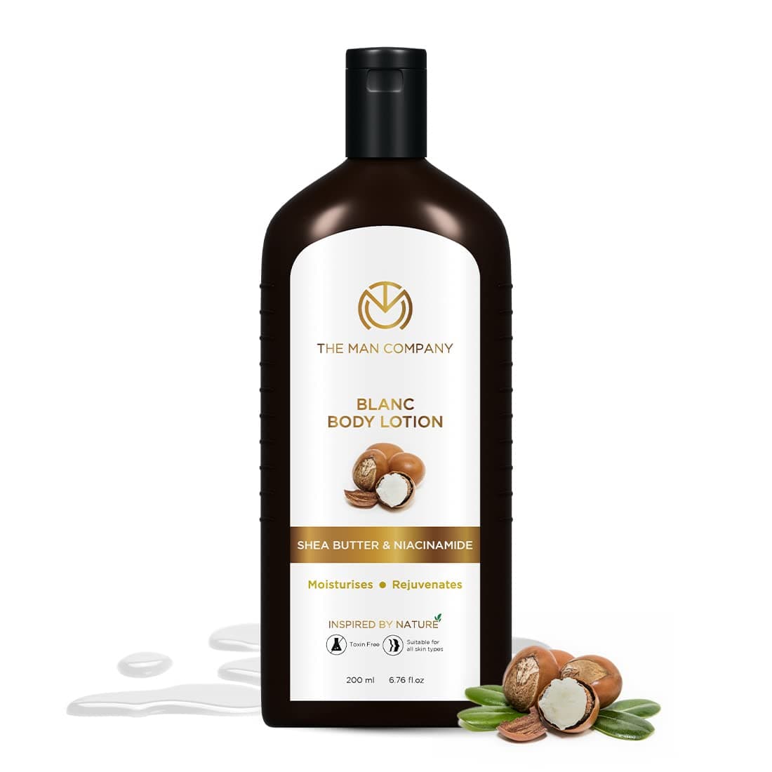 The Man Company Blanc Body Lotion for Man | Moisturises | Rejuvenates | 24-Hour Long Hydration | Long-Lasting Fragrance | Toxin-Free | Suitable For All Skin Types- 200ml