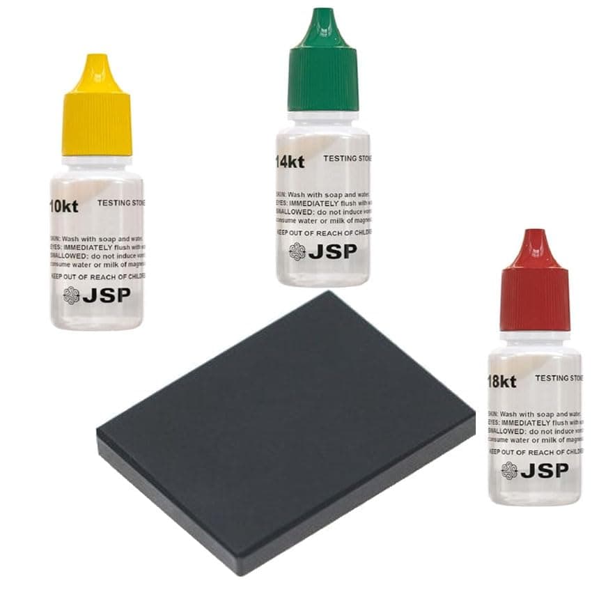 Waytest 4pcs 10K 14K 18K Fresh Gold Test Jewelry Set and Stone Gold Test Solution Jewelry Determiner Precious Metal Scrap