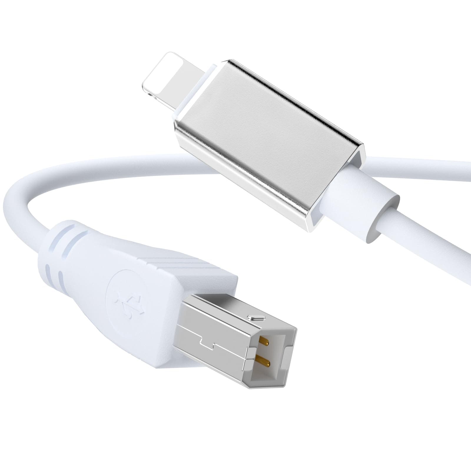 MeloAudio USB 2.0 Type B to MIDI Cable OTG Compatible With iOS Devices for Controllers, Electronic Music Instruments, Keyboards, Recording Audio Interfaces, USB Microphones (5FT)